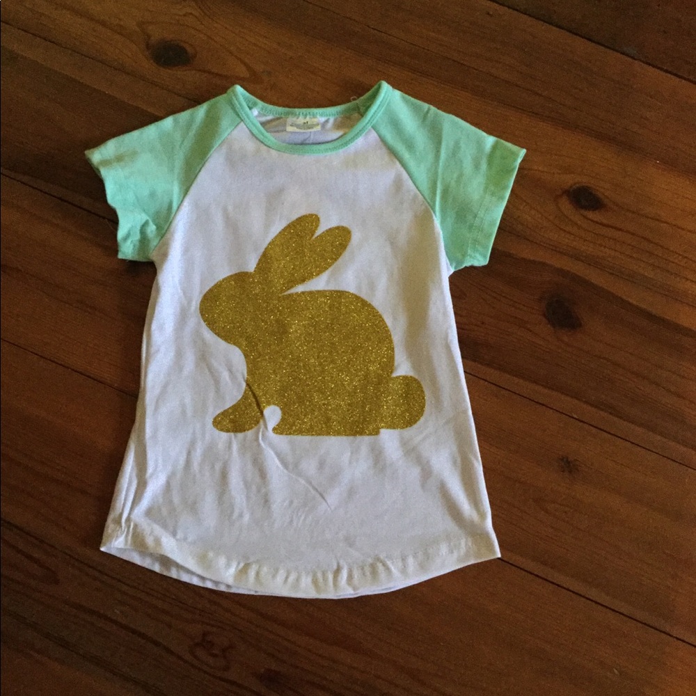 Gold glitter Bunny shirt